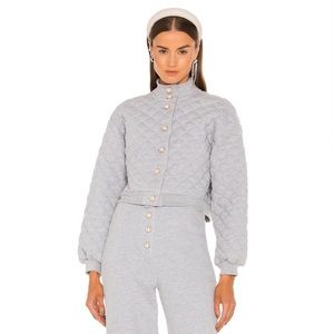 Lovers and Friends Claudia Quilted Jacket in Heather Grey Size L
